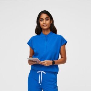 Figs Women's Vibrant Blue Blouse